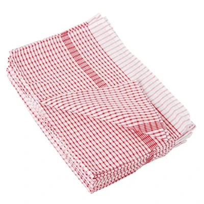 Image de Vogue CC595 Wonderdry Lot de 10 torchons 95 % coton et 5 polyester Rouge