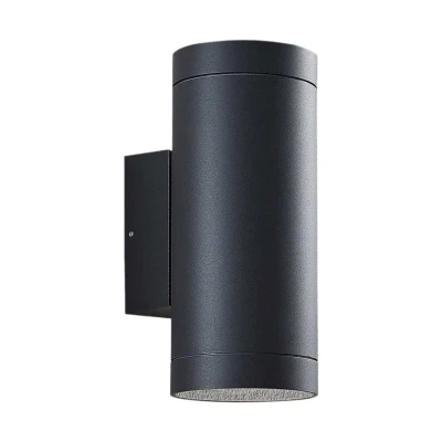 Image de Lucande Applique Exterieur Thomke à intensité variable (Moderne) en Gris Aluminium (à 2 lampes, E27), Murale Exterieur, Luminaire Lampe Jardin, Eclairage