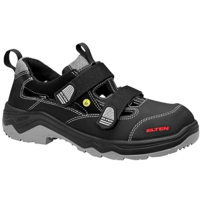 Image de ELTEN Chaussures de Sécurité Laslo ESD S1P, Hommes, Cuir/Textile, Embout en Acier, Léger, Classique, Noir, Pointure : 44
