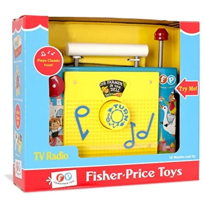 Image de Jouet Tv Radio, Fisher Price Classics, Basic Fun, 1703, Interactif pour Bébé, les Jeux de Rôle et D&#039;Imitation, Garçons Filles à Partir 18 Mois