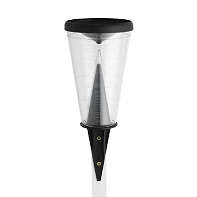 Image de TFA Dostmann Pluviomètre, 47.1008, résistant aux intempéries, avec protection contre l&#039;évaporation, noir, Pluviomètre analogique L 122 x B H 305 mm