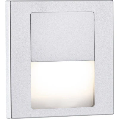 Image de Paulmann 80000 Encastré mural LED Tsaro carré 80x36mm 1W 80lm 230V 2700K Chrome mat