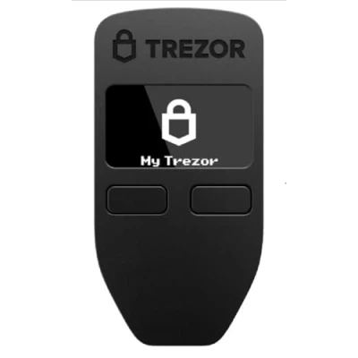 Image de Trezor Model One Le Portefeuille Matériel Original pour Crypto Monnaies, Sécurité Bitcoin, Support de Plus 1000 Cryptos, Interface Facile à Utiliser (Noire)
