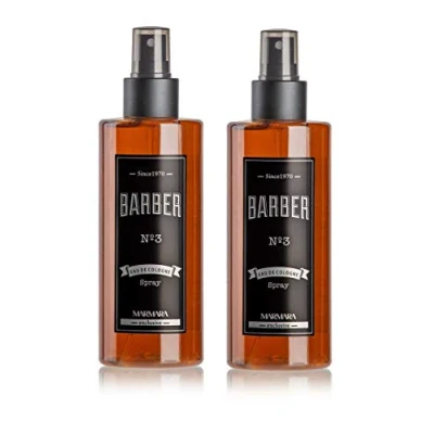 Image de BARBER MARMARA Eau de Cologne Pour homme (2 x 250 ml) Après rasage parfumée Rafraîchit Parfum Désinfectant à l&#039;alcool 70 N3)