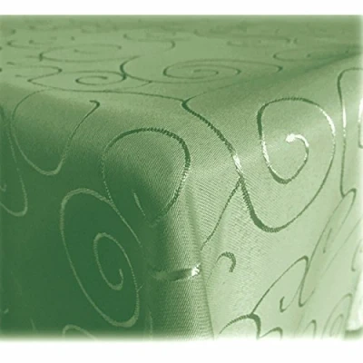 Image de JEMIDI Nappe élégante décorative, éclat Soyeux, 31 Tailles et 7 Couleurs, Polyester, Vert Clair, Rund160cm