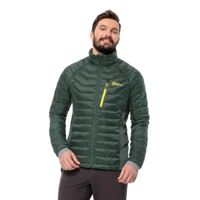 Image de Jack Wolfskin Routeburn PRO Veste d&#039;hiver Black olive firefly, Homme, Taille: Medium, firefly