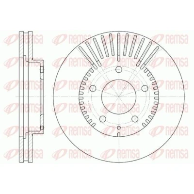 Image de REMSA 6840.10 Disque de frein Essieu avant 274, 274 28 5 ventilé MAZDA: MPV 2, Xedos 6