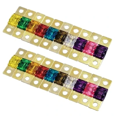 Image de Remplacement de 20 fusibles Connexion à Courant élevé 20A / 30A 40A 50A 60A 70A 80A 100A 125A 150A Compatible avec Les Porte midi Tous ampères