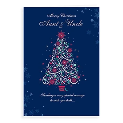 Image de Piccadilly Greetings Group Ltd Royal Publishing C85361 Carte de Noël classique Aunt &amp; Oncle 22,9 x 15,2 cm