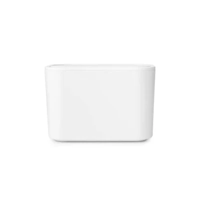 Image de Brabantia Bac à Déchets Mindset Idéal pour les Petits Couvercle Pivotant Amovible Facile Nettoyer Ne se Raye pas Résistant la Corrosion White 8,5 x 15 10 cm