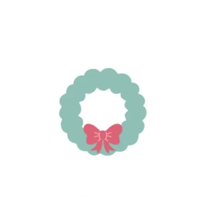 Image de Craftelier Mini matrice pour décorations et créations de scrapbooking, artisanat papeterie Figurine en forme couronne Feuilles Noël Taille approximative la : 3,01 x 4,17 cm