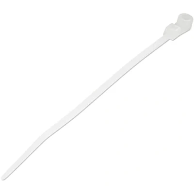 Image de StarTech.com attaches de câble 10 cm avec trou montage 2 mm large, 24 diamètre. Résistance à la traction 8 kg, autobloquantes en nylon 66 vis, homologuées UL,