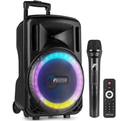 Image de Fenton FT10LED MK2 Enceinte Soirée Bluetooth LEDs avec Batterie Intégrée 450 Watts