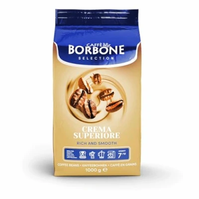 Image de CAFE TORREFIE EN GRAIN CREMA SUPERIORE 1 KG CAFFE BORBONE