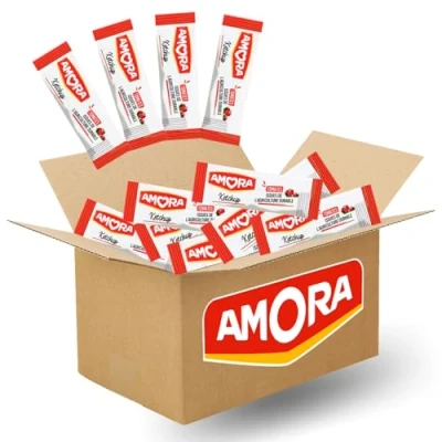 Image de AMORA 100 sticks de sauce Ketchup dose individuelle 10 ml