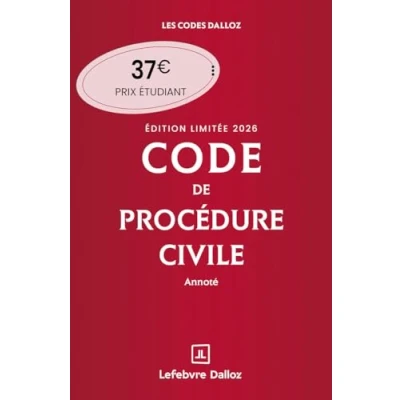 Image de Code de procédure civile 2026 annoté. Édition limitée. 117e éd.