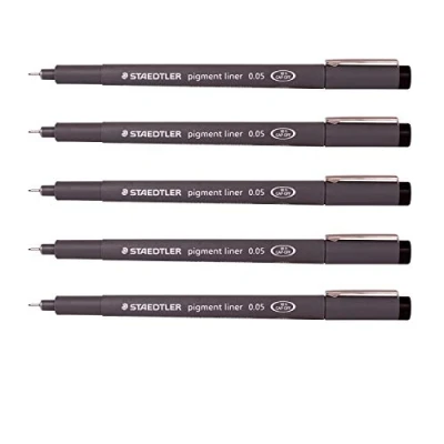 Image de Staedtler 0.05 mm Pigment Liner Fineliner Sketching Drawing Drafting Pens by X 5