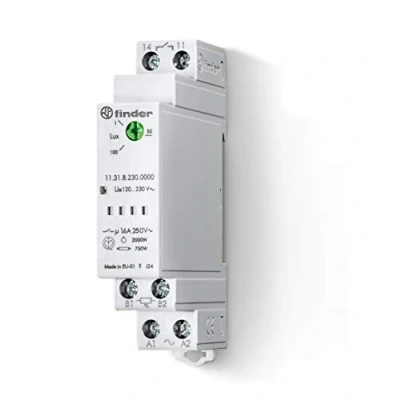 Image de Finder 113182300000PAS Interrupteur crépusculaire 1 NO 16 A 110 230 Vac Faible largeur 17,5 mm
