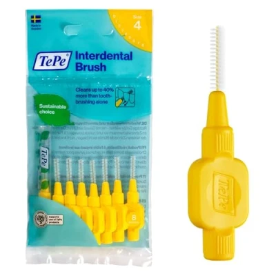 Image de TePe brossettes interdentaires Original Nettoyage facile des espaces 1 x 8 Diamètre 0,7mm Jaune