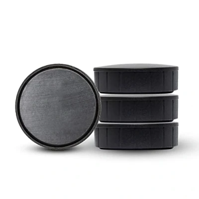Image de MAUL Aimant MAULsolid, Lot de 4 Gros Aimants Puissants à Usage Multiple, Ronds au design Moderne, 38 x 12, 5 mm, Charge Jusqu&#039;à 1, kg, Noirs