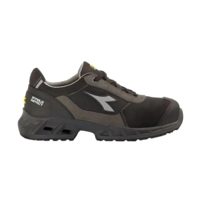 Image de DIADORA Chaussures de travail sécurité modèle Shark Stab Imp Leat Low S3 SRC ESD Couleur : taille 42 EU, Noir Ombre, EU