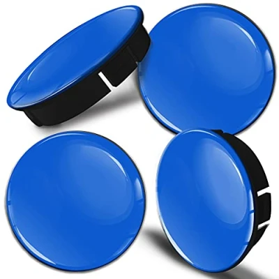 Image de SkinoEu® 4 x 60mm ABS Plastique 3D Cache Moyeu Capuchons de Centre Enjoliveurs Roue Voiture Moyeux Jante Universel Bleu C 8