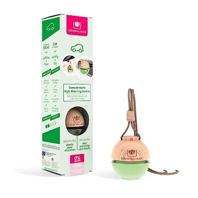 Image de CRISTALINAS Désodorisant voiture Élimine les mauvaises odeurs avec à un agréable parfum DE JASMIN NUIT. (1 unité)