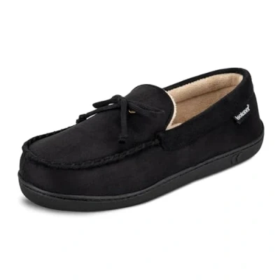 Image de Isotoner Men&#039;s Whipstitch Gel Infused Memory Foam Moccasin, Black, Large / 9.5 10.5 M US