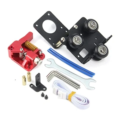 Image de Befenybay Upgrade Direct Dual Gear Extruder Support Kit Easy Print Filament Flexible pour imprimante 3D Creality Ender 3 V2 (Plaque + Gear)