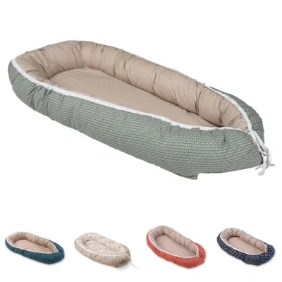 Image de Cocon bébé ULLENBOOM Magie des feuilles (55 x 95 cm nid de bébé, en coton, utilisable comme coussin pour motif : étoiles, pois)