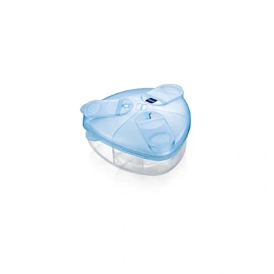 Image de MAM Milk Box Boîte à lait en poudre, porte avec compartiments de 40 g, accessoire pour artificiel et suppléments, bleu clair