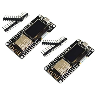 Image de 2pcs ESP8266 ESP12F OLED NodeMCU WiFi WeMOS Development Board