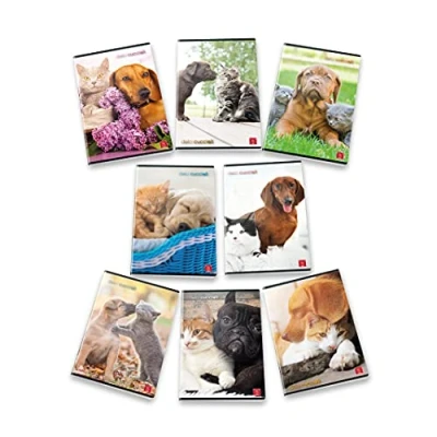 Image de PIGNA MAXI 02307691R, Cahiers A4 Dolci Chiots, Lignes, Lot de 10