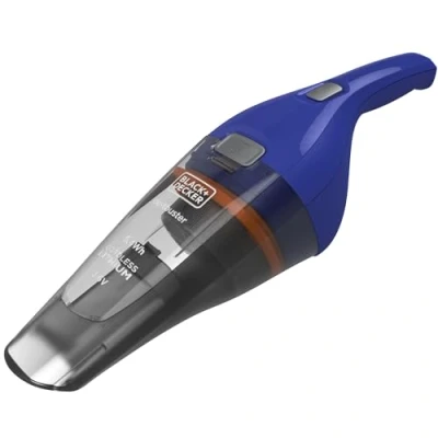Image de BLACK+DECKER Aspirateur de Table à Main Sans Fil DUSTBUSTER Rechargeable Mini Aspi Compact 3,6V Autonomie 15 min Batterie Lithium ion Capacité 385 ml Bleu Cobalt NVC115WA QW