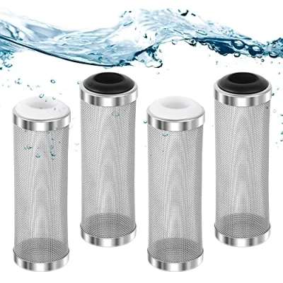 Image de Heqishun 4 Pièces 16mm Garde de Filtre d&#039;Aquarium, Protecteur Maille Protection du en Acier Inoxydable Empêche Les Petits Poissons Se Faire sucer