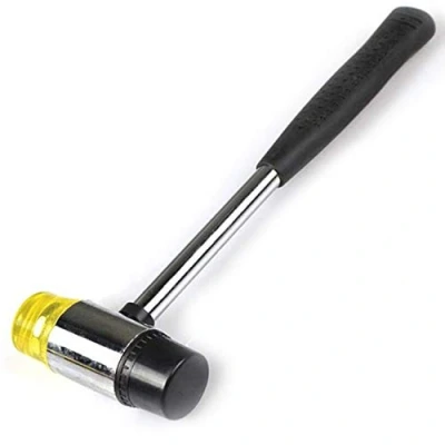Image de AOTISBAO Maillet en caoutchouc non marquant Marteau acier avec poignée antidérapante Pour projets de bricolage, travaux manuels, travail du bois et