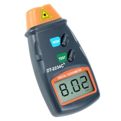 Image de QWORK® Tachymètre numérique, compteur de vitesse photo laser sans contact, grand écran LCD, piles non incluses