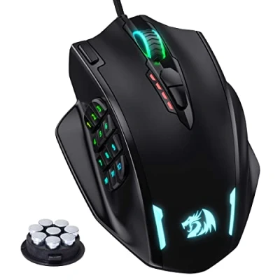 Image de Redragon M908 Impact RGB LED MMO Mouse avec Boutons latéraux Souris de Jeu Filaire Laser 12,400 DPI, Haute précision, 19 programmables