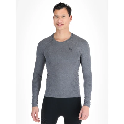 Image de Odlo BL Top Col Rond L/S Performance Chaud EC Grey Melange Black S