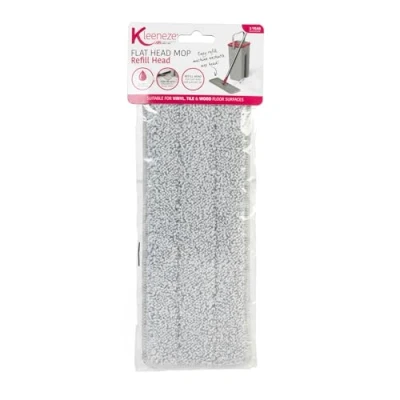 Image de Kleeneze Tête de Rechange KL080936EU7 pour serpillière Plate KL062253 Aucune Goutte ni Trace Microfibre, Rose/Gris, 32 x 11 0,5 cm