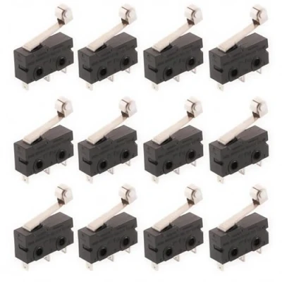 Image de CESFONJER 12 pcs T125 Charnière Type De Levier Miniature Micro Switch SPDT Snap Action Commutateur pour Arduino