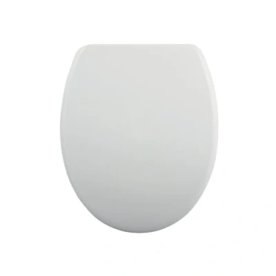 Image de Spirella Sanitop Wingenroth Abattant de WC Ovale avec Fonction libération Rapide et Fermeture en Douceur Lunette Toilette antibactérienne Duroplast Amovible Acier Inoxydable Blanc