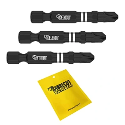 Image de 3 x SabreCut SCPZ350_3 Jeu d&#039;embouts de tournevis à percussion PZ3 50 mm une extrémité Pozidriv POZI No.3 Heavy Duty