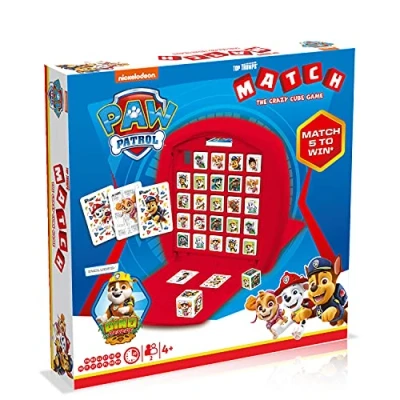 Image de Winning Moves Match Pat Patrouille Dino Rescue Jeu de société Voyage Aligne 5 Cubes pour Gagner A partir 4 ans 2 Joueurs Version française