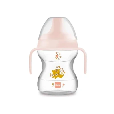 Image de MAM Learn To Drink Cup Mug avec poignées amovibles et bec, 6 mois 190 ml, rose