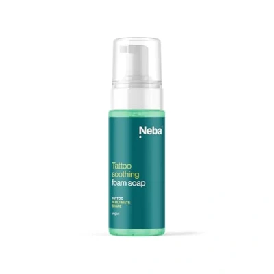 Image de NEBA Savon Mousse Tattoo Apaisant Nettoyage Sans Eau Soin Après Tatouage Danger pour la Peau Vegan Friendly Cruelty Free 150 ml