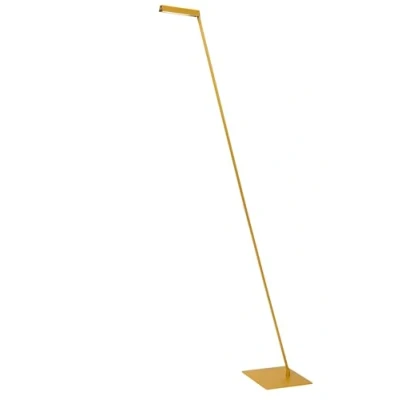 Image de Lucide Lampe sur pied LED Lavale, jaune ocre, intensité variable, hauteur 138 cm