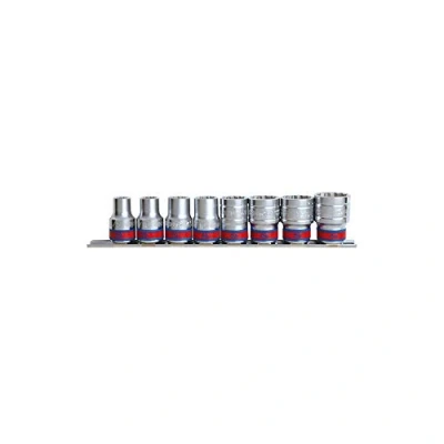 Image de king tony 4010SR Coffret de Douilles Pouces sur Rail, Set 8, 1/2&quot;
