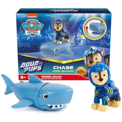 Image de Paw Patrol Skye, Aqua Pups Chase and Shark Ensemble de Figurines d&#039;action pour Enfants à partir 3 Ans, 6066149