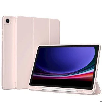 Image de Accezz Coque tablette portefeuille Smart Silicone pour Samsung Galaxy Tab A9 8.7 pouces Rose Neuf